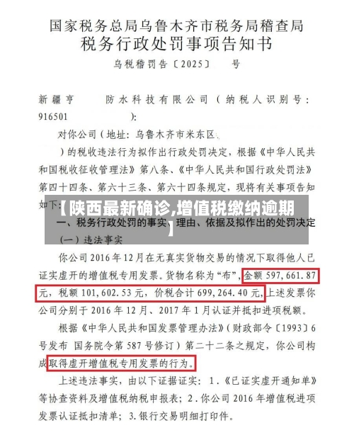 【陕西最新确诊,增值税缴纳逾期】