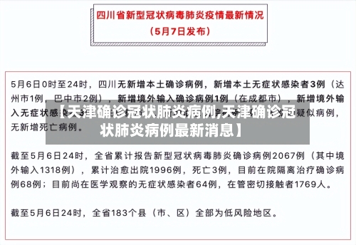 【天津确诊冠状肺炎病例,天津确诊冠状肺炎病例最新消息】