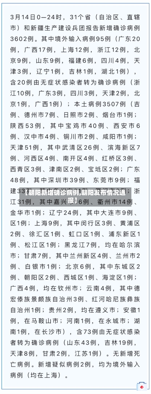 【朝阳新增确诊病例,朝阳发布情况通报】-第2张图片