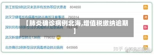【肺炎确诊病例北海,增值税缴纳逾期】-第2张图片
