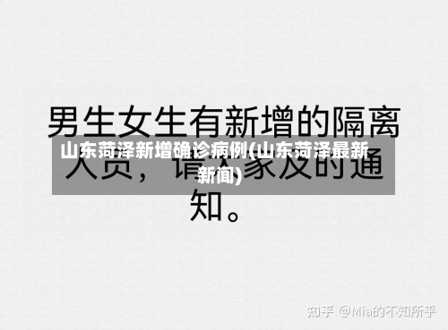 山东菏泽新增确诊病例(山东菏泽最新新闻)-第2张图片