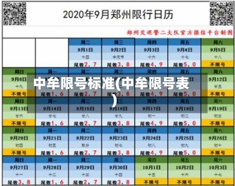 中牟限号标准(中牟限号表)-第2张图片